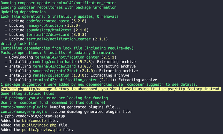Paket per composer.phar require installieren