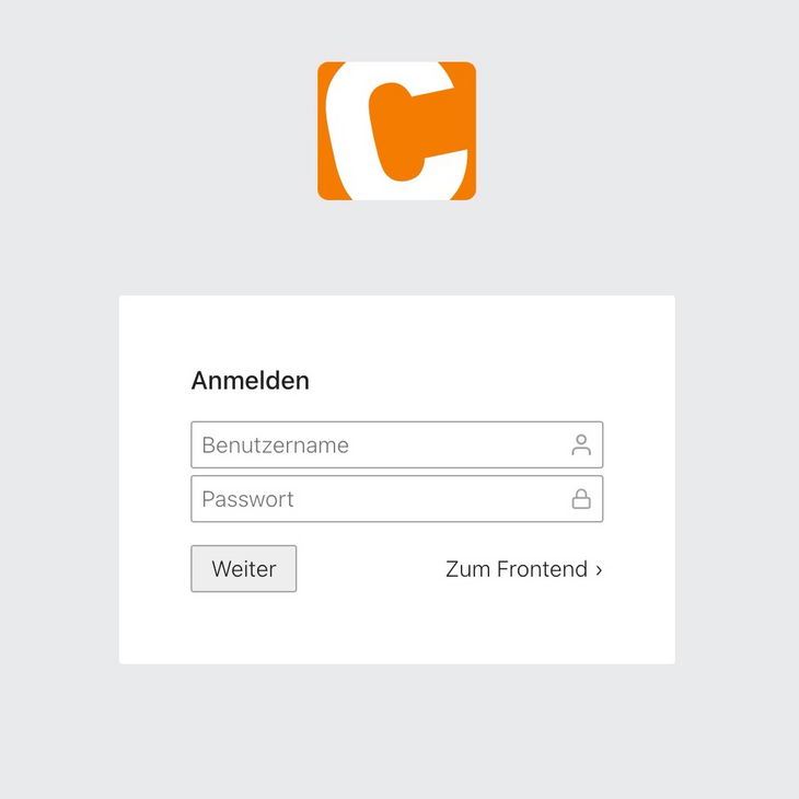 Backend Login von Contao