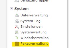 Paketverwaltung Contao 3